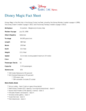 Disney magic fact sheet (post dry dock)